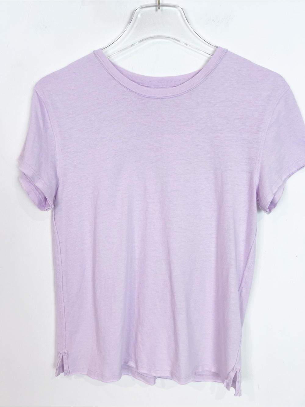WE THE FREE PINK SHORT SLEEVE T-SHIRT WITH RAW EDGES SZ SMALL